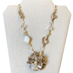 Necklace Statement In Beige