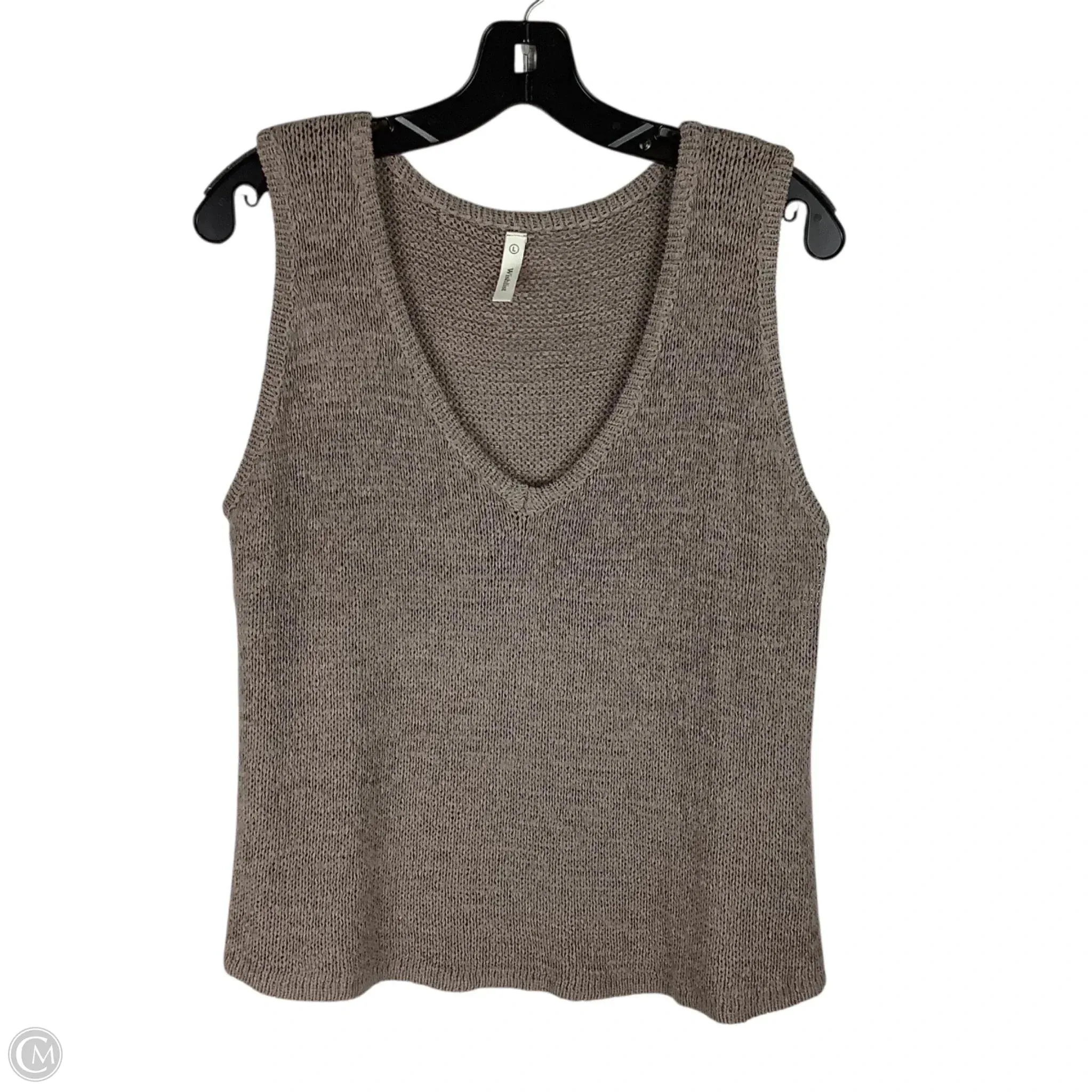 Top Sleeveless By Wishlist In Taupe. Size: L